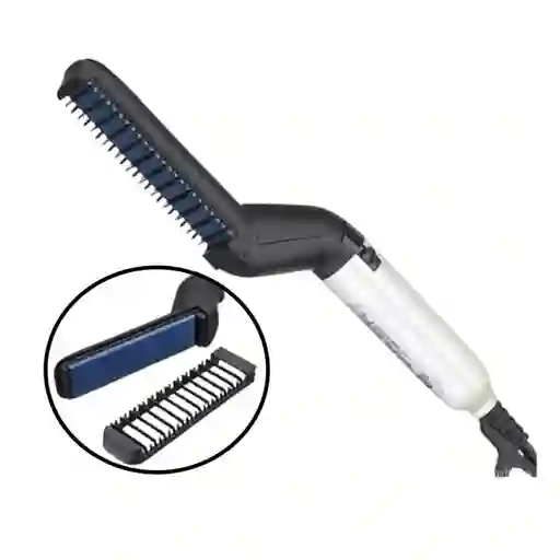 Plancha Barba Cepillo Alisador Cabello Hombre 4 En 1 Peine