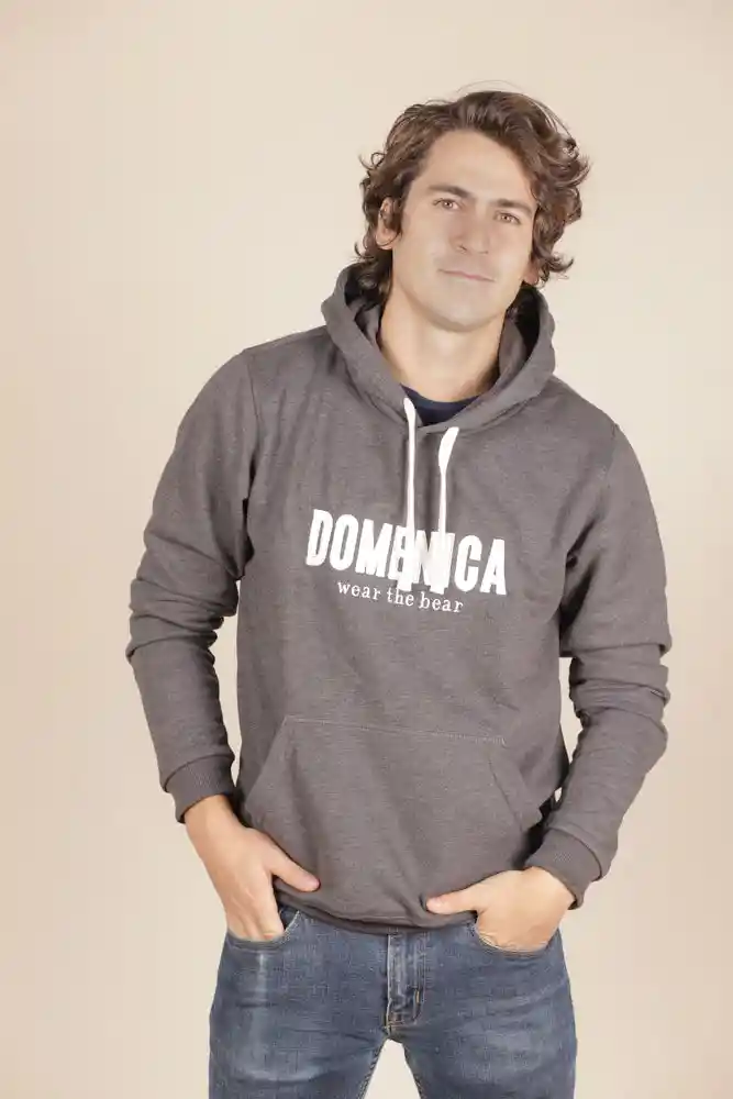 Hoodie Domenica Gris Oscuro Unisex Talla L