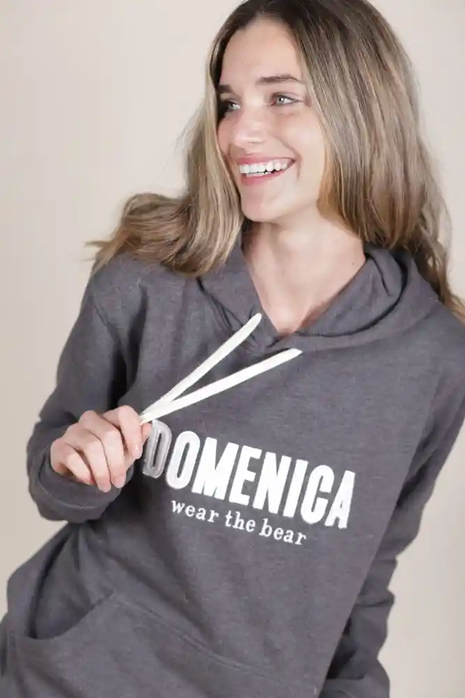 Hoodie Domenica Gris Oscuro Unisex Talla L