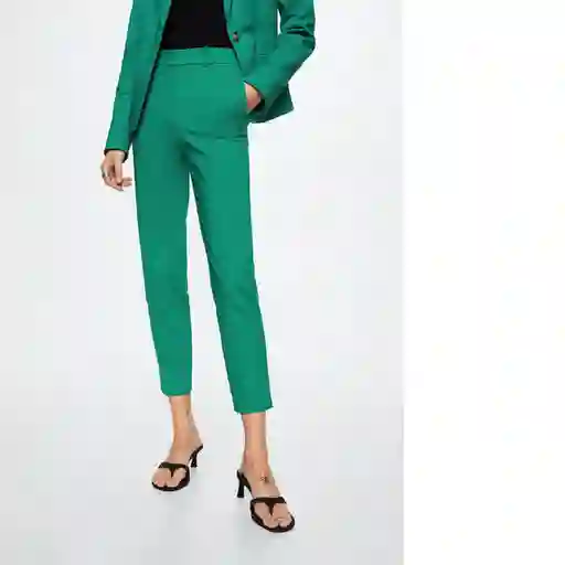 Pantalón Cofi Verde Talla 34 Mujer Mango