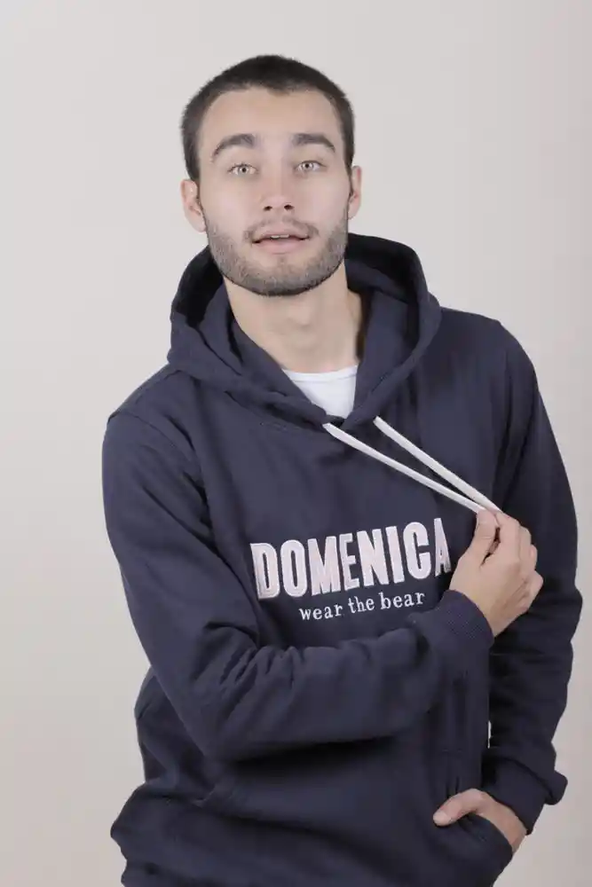 Hoodie Domenica Azul Oscuro Unisex Talla L