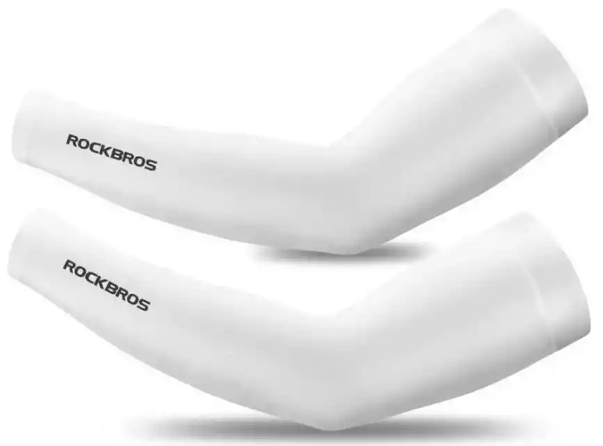 Mangas Ciclismo Deportivas Proteccion Solar Uv Rockbros Blanco Talla S