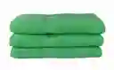 Juego Set De 3 Toallas Cuerpo 60x120 Cm 400 Gr Verde Lima