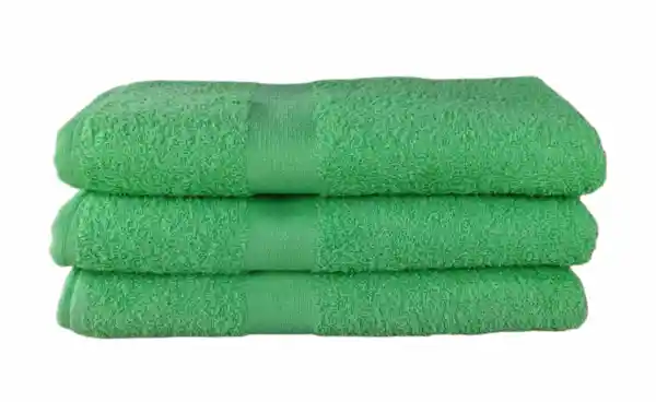 Juego Set De 3 Toallas Cuerpo 60x120 Cm 400 Gr Verde Lima