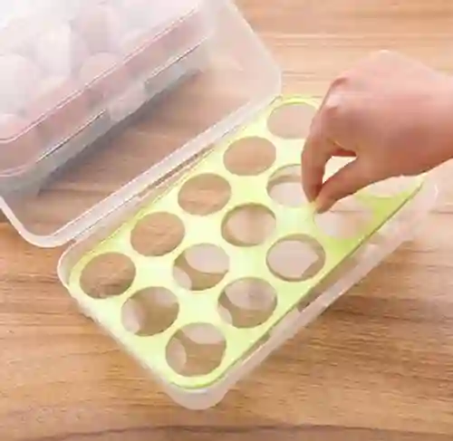 Caja Compacta Para Almacenar Huevos, 15 Rejillas