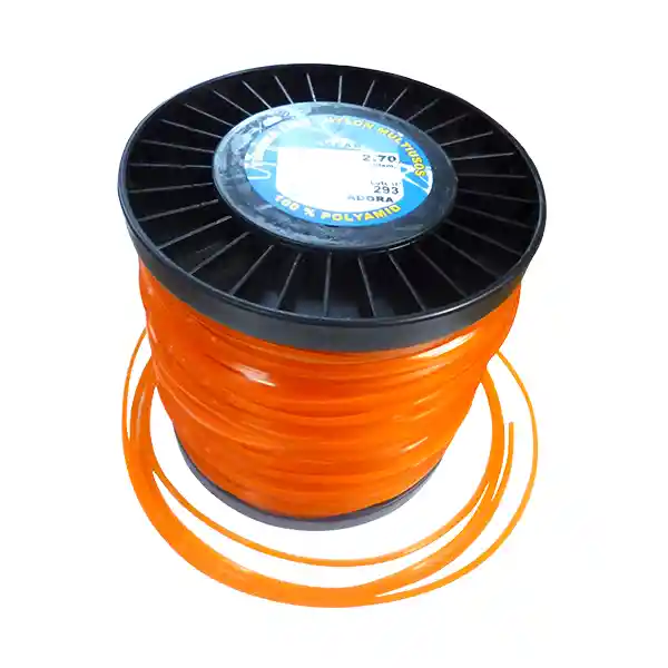 Nylon Cuadrado Guadana 2.7 Mm X 180 Metros Naranja Impar