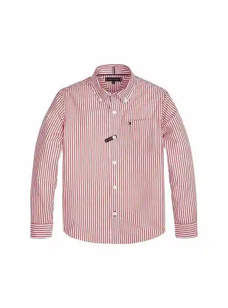 Talla M, L - Camisa Hombre Tommy Hilfiger Cuadros Rojo Blanco Steel Slimfit Performance Stretch Red | Original