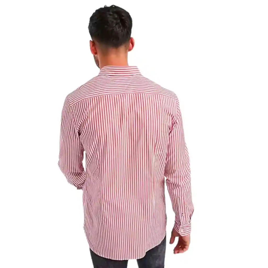 Talla M, L - Camisa Hombre Tommy Hilfiger Cuadros Rojo Blanco Steel Slimfit Performance Stretch Red | Original