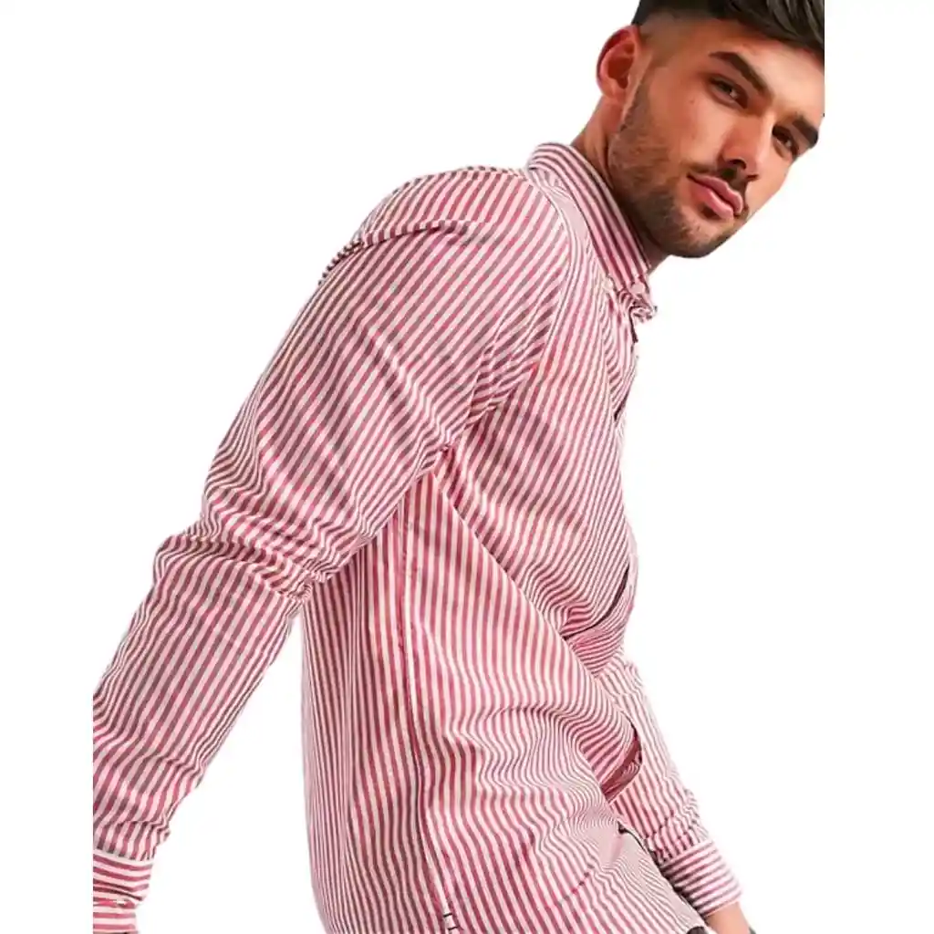 Talla M, L - Camisa Hombre Tommy Hilfiger Cuadros Rojo Blanco Steel Slimfit Performance Stretch Red | Original