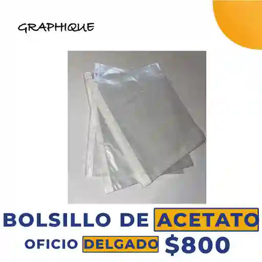 Bolsillo De Acetato Oficio Delgado
