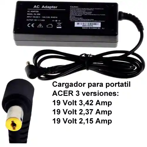 Acer Cargador Para Computador Portatilmini 19Volt/2,15Amp