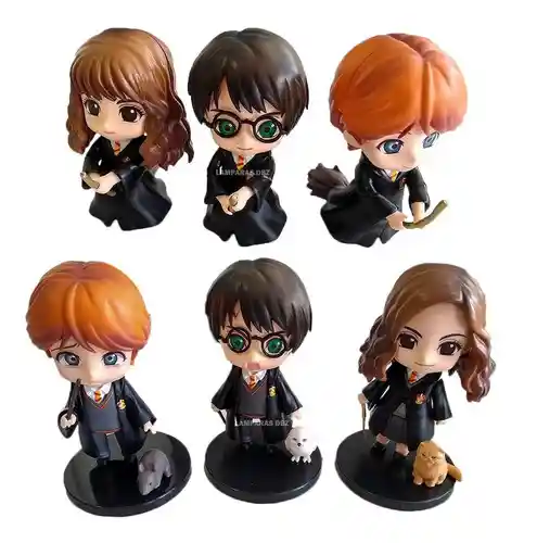 Harry Potter 6 Pcs Mini De Cabeza Grande Figuras De Accion Coleccionables Juguet