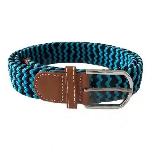 Cinturón Trenzado Multitalla Unisex Azul Negro