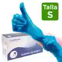 Guantes Desechables De Nitrilo Azul X100 Und Uka Talla S