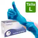 Guantes Desechables De Nitrilo Azul X100 Und Uka Talla L