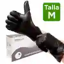 Guantes Desechables De Nitrilo Negro X100 Und Uka Talla L