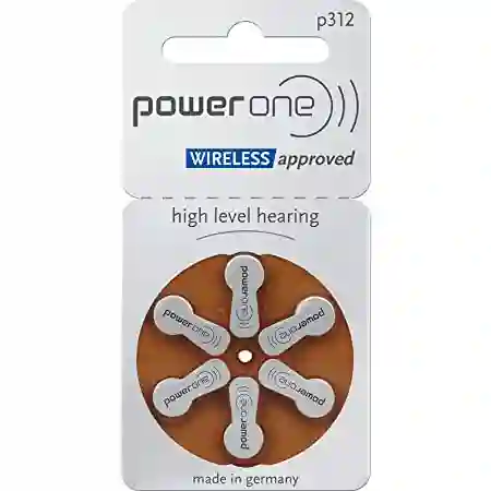 Batería Pila Power One Pr41 Tipo 312 1.45 V Original Pack 6