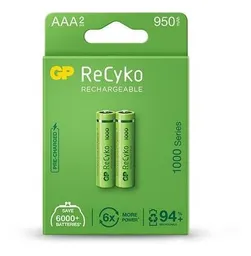 Pila Bateria Gp Recargable Recyko Aaa 1000mah X 2 Originales