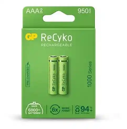Gp Pila Batería Recargable Recyko Aaa 950 Mah X 2 Originales