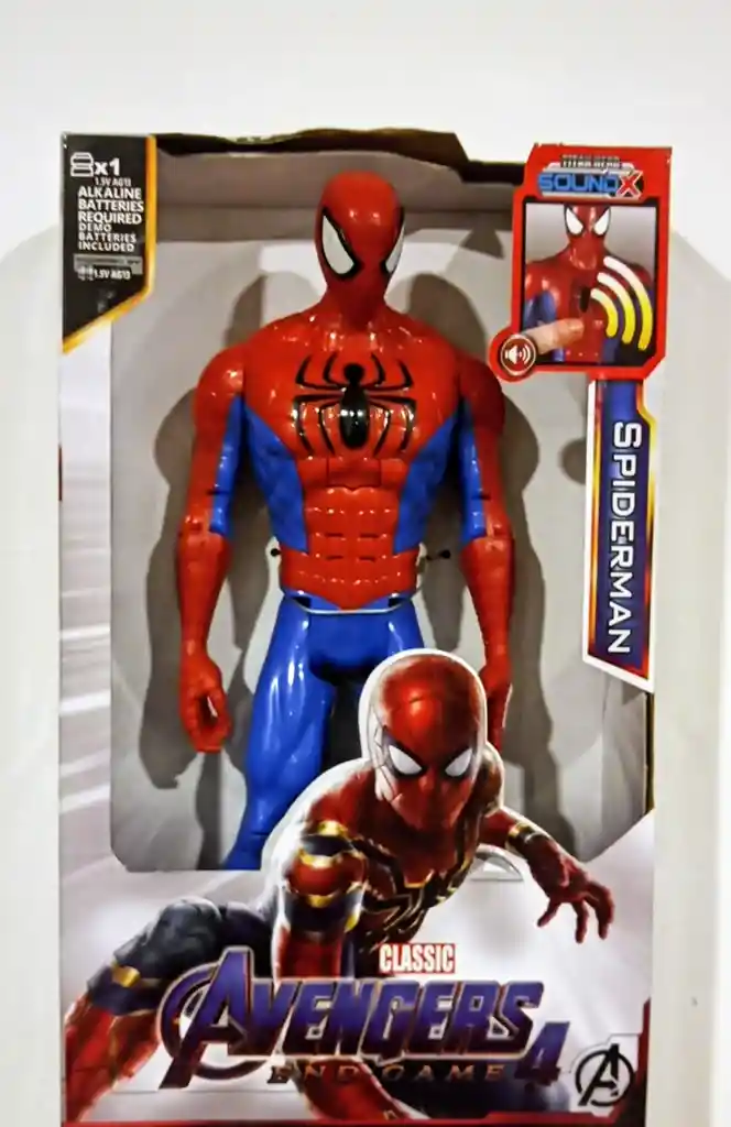 Muñeco Personaje Spiderman Clásico 30cm / Sonido.