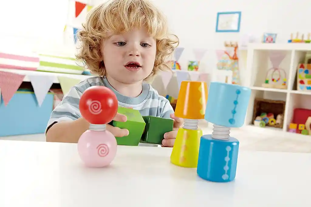 Juego Niños Motricidad Fina Giros Y Tornillos Madera Montessori