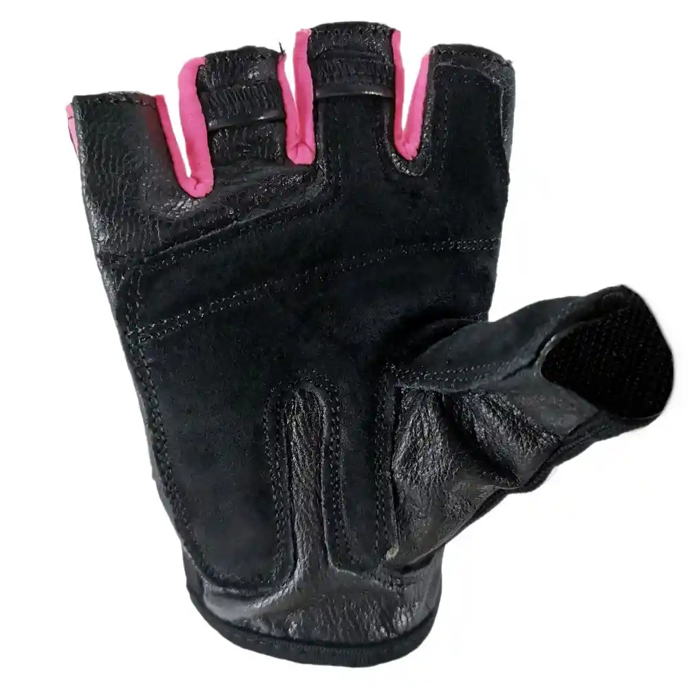 Guantes Cuero Mujer Miyagi Ciclismo Fitness Pesas Crossfit Gym