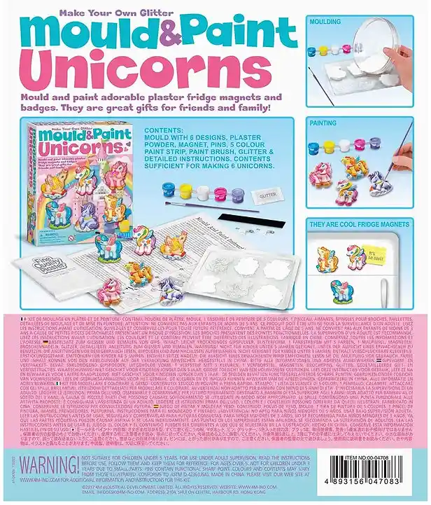 Kit Para Pintar Y Moldear Unicornios Broche Pin Manualidades Niñas