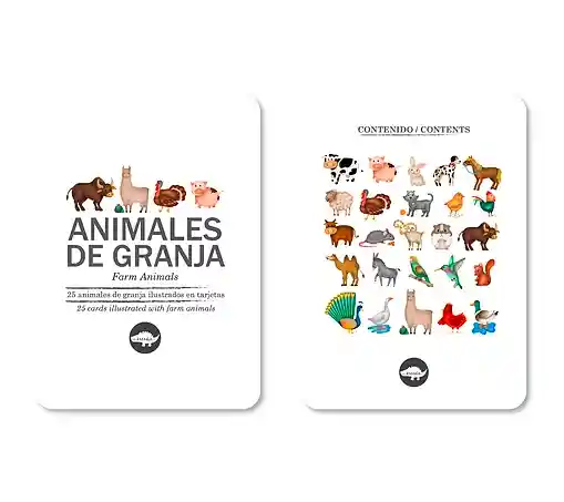 Kocodio Flashcards Animales De La Granja Cartas Didácticas Niños