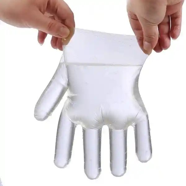 Guantes Plásticos Transparentes Desechables 100 Unds