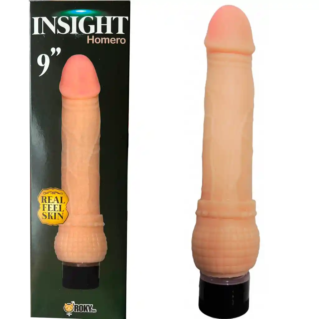 Dildo 22cm Vibrador Con Luz Interna Consolador Homero