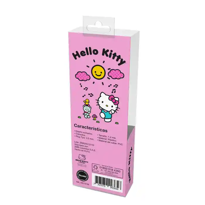 Audífonos In Ear Hello Kitty Hka-e35 Alámbricos.