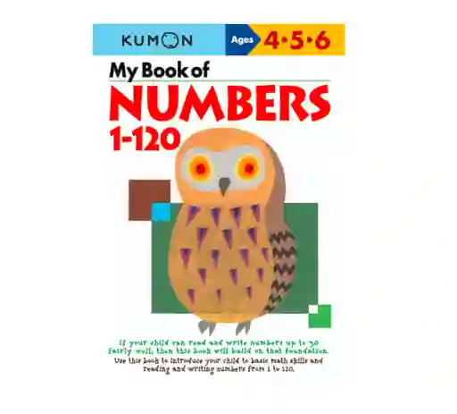 Libro Kumon Matemáticas Niños Número 1 Al 120 Inglés
