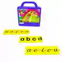 Juego Didáctico Maleta Letras Imprenta Adhesivas Para Niño Abecedario