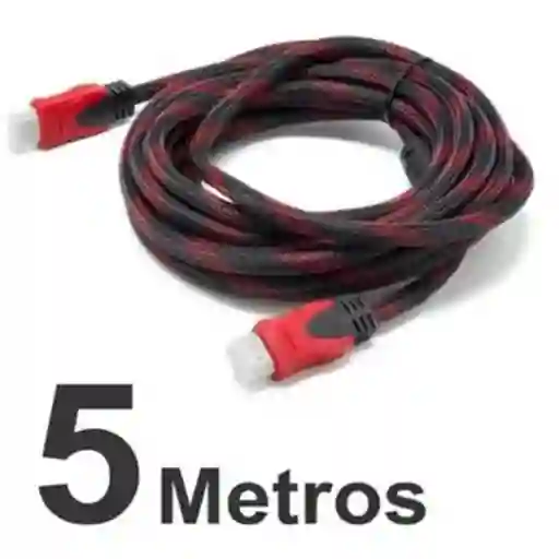 Cable Hdmi 5 Metros Doble Filtro Mallado Punta Dorada