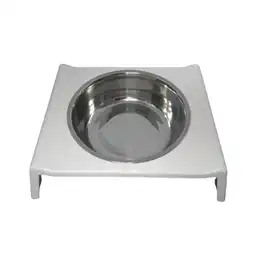 Comedero Elevado Con Plato De Acero Inox. Zack & Zoey