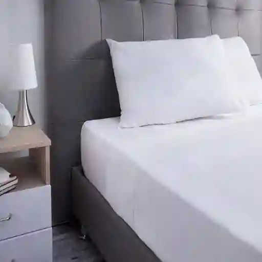 Juego De Sábanas Unicolor Tamaño Doble Blanco