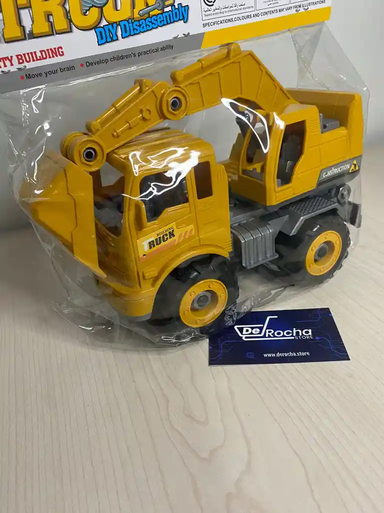 Juguete Camión Retroexcavadora Truck Amarillo Retráctil