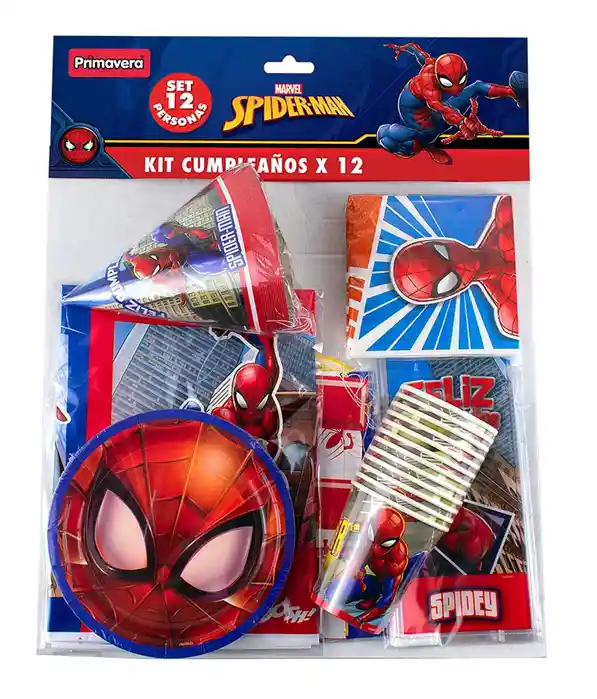 Kit Fiesta Cumpleaños Para 12 Personas: Motivos Hombre, Mujer E Infantiles