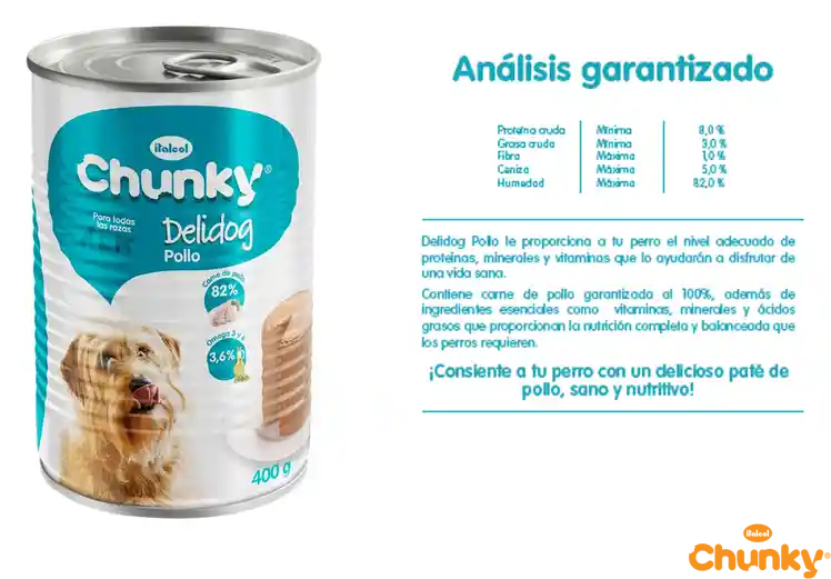 Chunky Delidog Lata Pollo X 400gr