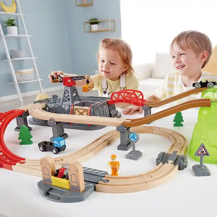 Pista Para Niños Trenes En Madera Juego De Construcción