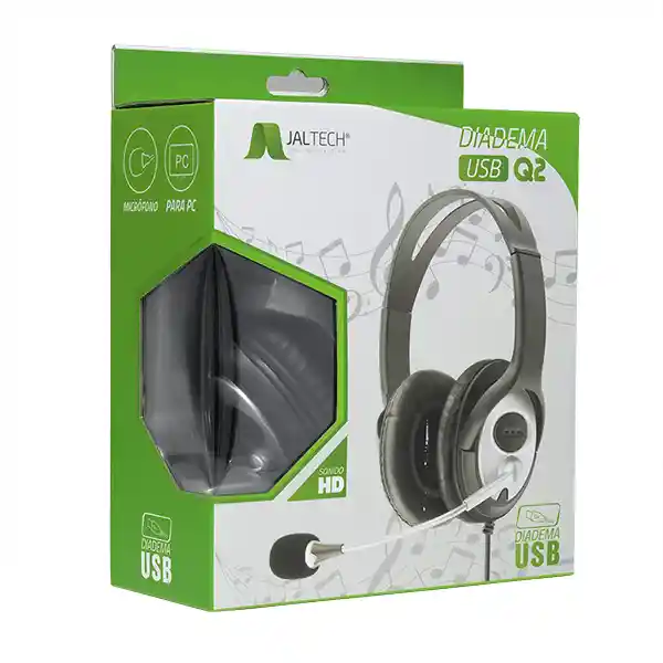 Diadema Usb Pro Mic Ajustable Reducción De Ruido