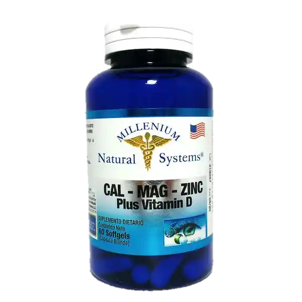 NATURAL SYSTEMS Cal Mag Zinc + Vitamina D 60 Cap