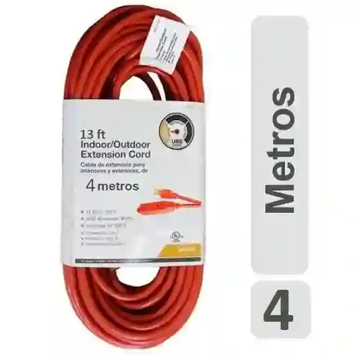 Extensión Eléctrica 4 Metros Cable Multitoma 13ft Encauchetada