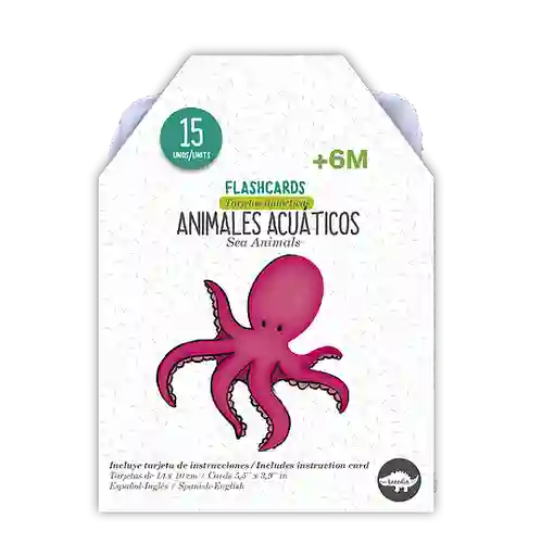 Flashcards Kocodio Animales Acuáticos Cartas Didácticas Niño