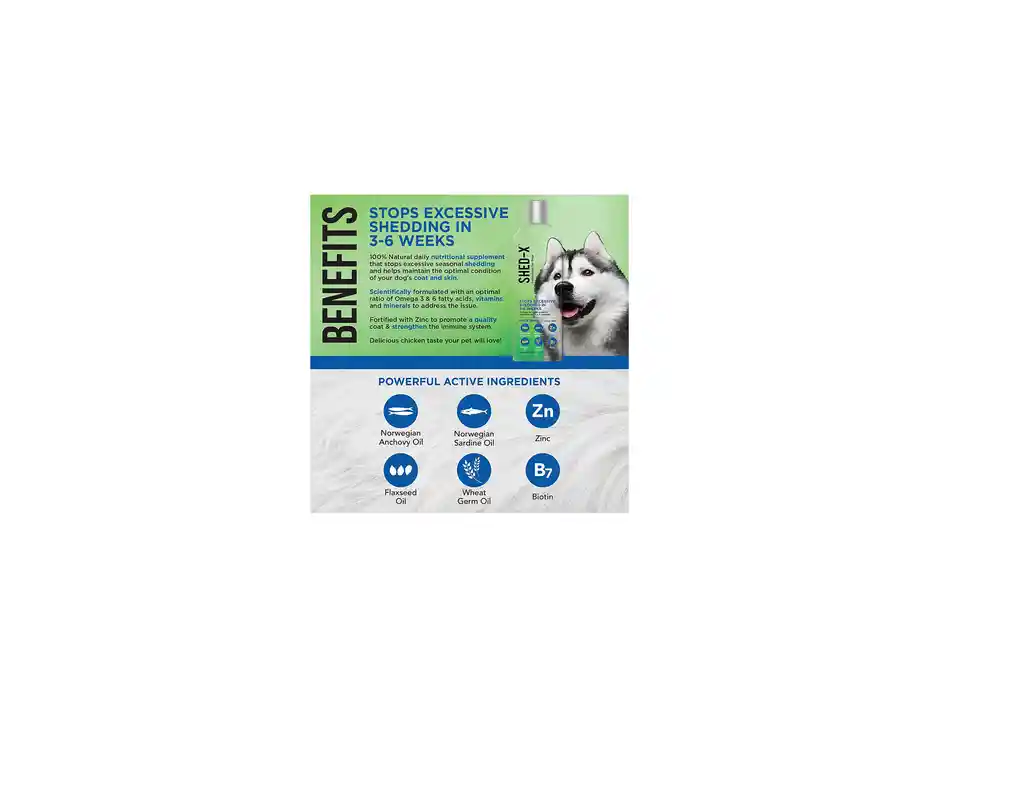  Shed-X Dermaplex Perros Suplemento Vitaminico Pelo Piel 946Ml 