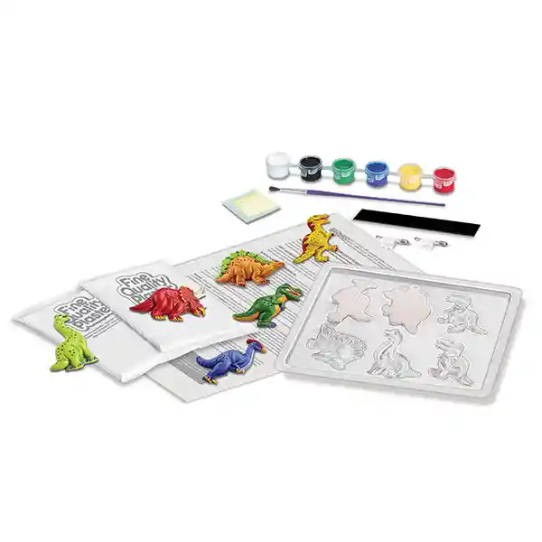 Set De Arte Niños Moldea Y Pinta Dinosaurios