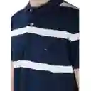 Talla S, M - Polo Hombre Tommy Hilfiger Breton Stripe Dark Blue | Original