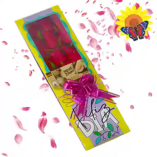 Cajas 12 Rosas + Chocolate