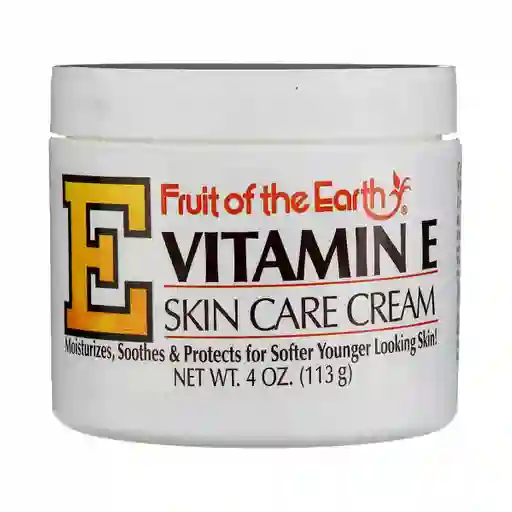 Fruit Of The Earth Crema Hidratante, Rejuvenecedora Con Vitamina E Y Aloe Vera 4 Oz. (113g).