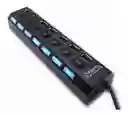 Hub Multipuerto Usb 2.0 7 Puertos Switch Individual Hi-speed